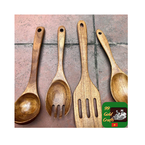 Cuchara de madera hecha a mano para cocinar, revolver y servir, hecha a mano con madera natural, utensilios de cocina duraderos y ecológicos - Product Image 4