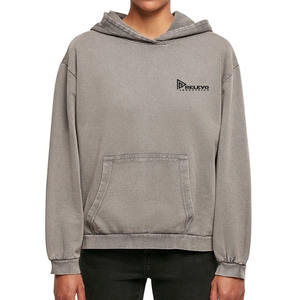 Sudadera con Capucha Extra Grande y Estilo Casual para Hombre, 100% Algodón Felpa, Lavado Ácido, con Servicio OEM - Product Image 1