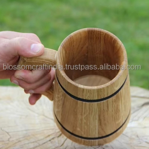 Taza de Café de Madera con Diseño Cultural, Producto de Exportación de Alta Calidad de la India, Artesanía Hereditaria - Product Image 2