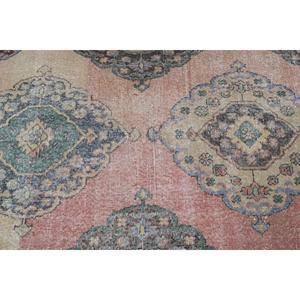 3.3x8.8 ft Turkish Rug, Vintage <b>Runner</b> Rug, Brown <b>Green</b> Animal Print Rug - Product Image 5