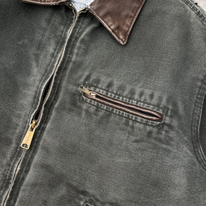 OEM Custom High Quality <b>Men's</b> Vintage Stand Collar Waterproof Windproof Canvas Cotton Zipper <b>Jacket</b> for <b>Men</b> - Product Image 6