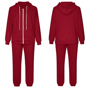 Femmes 2025 automne hiver 2 pièces coupe ajustée imprimé écologique réversible grande taille 100% coton Fitness survêtements - Product Image 1
