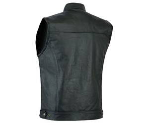 Personnalisable respirant imperméable coupe-vent en cuir gilet pour hommes de haute qualité Durable confortable décontracté motard porter grande taille - Product Image 4