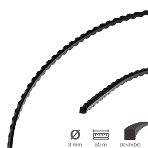 Filo in Nylon / Alluminio Dentato Quadrato Professionale 3 mm. x 50 metri. - Product Image 3