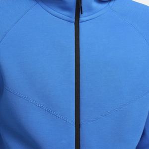 Sweat-shirts en molleton 100% coton lourd, couleur bleu MODA, nouvelle conception 2024, vente en gros, logo personnalisé brodé, uni, teinture unie - Product Image 6