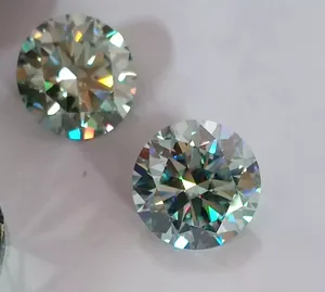 Bijoux fins, moissanite de couleur bleu fantaisie certifiée GRA, ronde, en vrac, qualité VVS, pierre précieuse pour la fabrication de bijoux, en vente en gros - Product Image 3