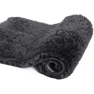 2022 eco-friendly Super Soft finta pelliccia tappeto nero Area tappeto in pelliccia sintetica in pelliccia di lana tappetini