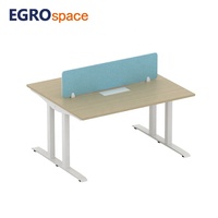EGROspace Mobilier Minimaliste Haut de Gamme Poste de Travail Modulaire Combiné pour Coworking et Bureau avec Cloison de Séparation pour Employés