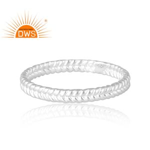 Anillo de banda de Plata de Ley 925 de diseño único para mujer, diseños personalizados, joyería para mujer, regalo para ella. - Product Image 3