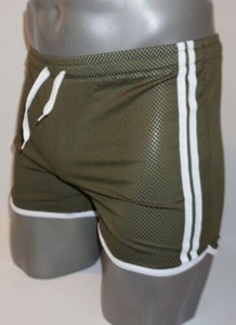 Pantalones cortos deportivos informales de poliéster 100%, logotipo del equipo de baloncesto, forrado económico con cintura elástica, cordón a juego, patrón sólido - Product Image 4