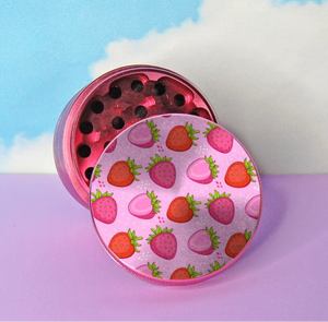 Herb Strawberry Pink Grinder Matte Herb Grinder Aluminum Herb Grinder Price Products - Product Image 2