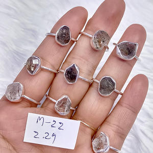 Anillo de Diamante Herkimer en Bruto de Alta Calidad, Plata de Ley 925, Precio al por Mayor - Product Image 1