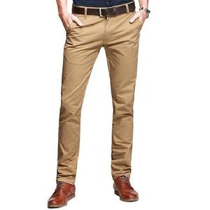 Pantalones de Hombre de Alta Calidad, Antiarrugas, Ecológicos, de Lona Chino, Estilo Casual Elegante, de Algodón con Elastano, Etiquetas de Marca, Servicio OEM Plus - Product Image 1
