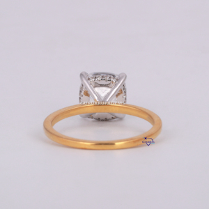 Top qualité 14kt or jaune laboratoire cultivé en gros bijoux de mode personnalisés mariage fiançailles Solitaire bague en diamant pour les femmes - Product Image 4