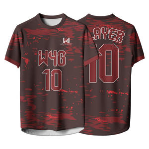 Maillots de football personnalisés pour hommes, 100% polyester, col rond, manches courtes, tissu 180g, respirant, écologique, séchage rapide - Product Image 6