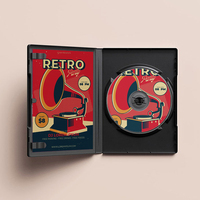 Boîte d'emballage personnalisée pour CD, boîte de rangement en carton avec logo personnalisé et doublure en coton, OEM ODM en gros