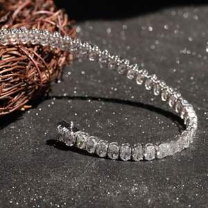 14 bracelet de tennis en diamant de taille ovale cultivé en laboratoire KT pour - Product Image 1