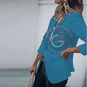 Pour Offre Spéciale 2023 mode haute qualité femmes en gros Blazer décontracté à manches longues Blazers pour femmes Logo personnalisé - Product Image 3