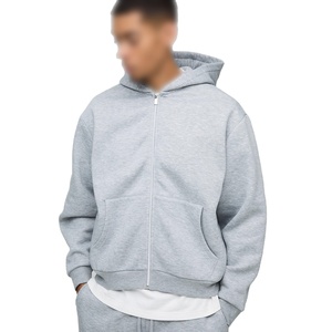 Baggy Flare Tracksuits Men Sportswear Jogging Zipper Hoodies Stack Sweatpants Sets Drop Shoulder Hoodie <b>Jogger</b> Sets - Product Image 1