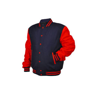 Custom Wool <b>Varsity</b> <b>Jackets</b> <b>Men's</b> Baseball Letterman with Chenille Patches Embroidery Long Sleeve <b>Jacket</b> Wholesale - Product Image 2