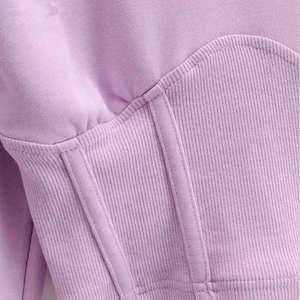 2025 nouveau hiver pull à capuche ample coton épais sweats à capuche femmes haut court conception fabrication en gros - Product Image 5