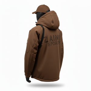 Chaqueta Softshell para Hombre, Resistente al Viento, de Poliéster y Elastano, con Paneles de Forro Polar Cálido, Logotipo Personalizado Impreso - Product Image 5