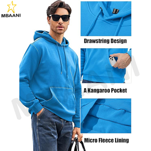 Sudaderas Hombre Sudaderas Pullover en Color Azul Hielo. - Product Image 4