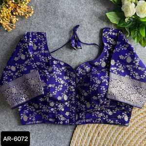 Nueva blusa elegante de manga larga de diseñador de boda para sari y trabajo pesado Lehenga Choli precio más bajo colecciones de blusas simples - Product Image 4