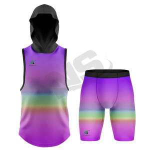 Vente en gros d'uniformes de football drapeau 7v7 maillot de football américain OEM personnalisé par sublimation sans manches vêtements professionnels de compression - Product Image 5