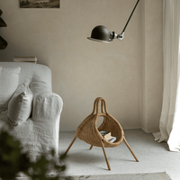 Porte-revues en rotin fait main porte-journal Boho panier de rangement de canne naturelle organisateur de salon moderne meubles