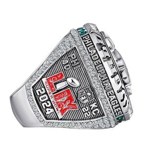 Bague de championnat des Eagles de Philadelphie, MVP, style hip-hop, sertie de moissanite, argent plaqué rhodium, pour les fans de sport, cadeau - Product Image 2
