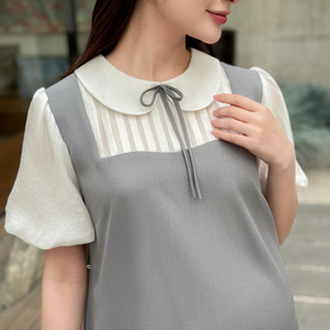 V1320 vestido de maternidad de verano hasta la rodilla de alta calidad suave cómodo absorbente de sudor para mujeres embarazadas ropa de oficina al por mayor - Product Image 5