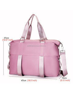 Bolsa de Gimnasio Unisex de Poliéster con Cierre de Cremallera, Bolsas de Gimnasio con Color/Logotipo Personalizado, Bolsa Deportiva de Gran Capacidad para Exteriores - Product Image 3