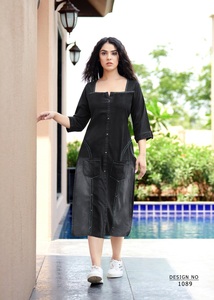 ออกแบบผ้ายีนส์ Kurti ผลิตในอินเดียส่งออกไปทั่วโลก - Product Image 2