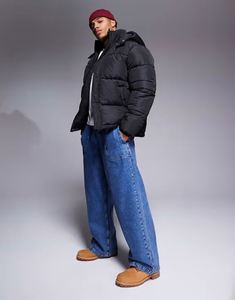 Chaqueta Acolchada al por Mayor Personalizada Ligera de Invierno Holgada Oversize Cortavientos con Capucha Impermeable Estilo Urbano para Hombre - Product Image 2