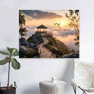 Décoration murale personnalisée en bois rectangulaire style Art Déco, cadre photo personnalisé, décoration murale moderne pour salon - Product Image 4