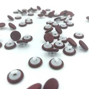 16L Cabenet Fabric <b>Covered</b>- Flat <b>Button</b> - Product Image 4