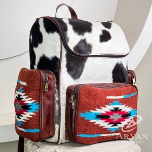 Couverture de selle en cuir véritable personnalisé de haute qualité sac à dos personnalisé fait à la main hommes et femmes sacs d'école de voyage - Product Image 1