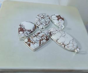 Colgante de múltiples piedras preciosas de Plata de Ley 925, hecho a mano Collar de plata, joyería de piedra curativa colorida, colgante bohemio único - Product Image 2