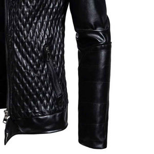 Vestes en cuir pour hommes sur mesure très vendues, qualité supérieure, col montant, style urbain, veste en cuir personnalisée très populaire - Product Image 6