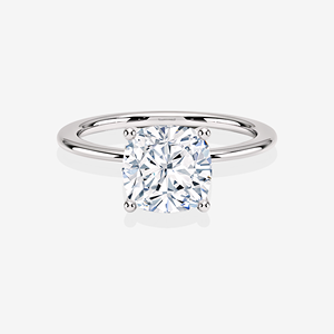 Bague de fiançailles solitaire en diamant de laboratoire certifié IGI, taille coussin 1 carat, en or 14 carats plaqué rhodium, design élégant et tendance - Product Image 3