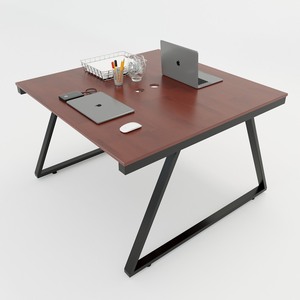 โต๊ะทำงานแบบคลัสเตอร์รุ่น Contemporary Concept II Trapeze II ขนาด 120x120 ซม. รุ่น HBTH013 เฟอร์นิเจอร์สำนักงานทันสมัย สไตล์เมลามีน MFC สำหรับพื้นที่ทำงาน - Product Image 2