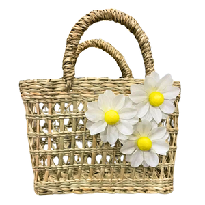 Bolso de mano vietnamita de hierba marina con diseños únicos, bolso de regalo de San Valentín totalmente personalizable para mujer - Product Image 1