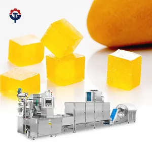 TG construction tightly fudge dice jelly pextin soft candy bear gummy mold filling machine equipment