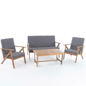 Conjunto de sofá de teca para patio, fabricado en Indonesia - Product Image 3