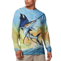 Nouveaux designs personnalisés, t-shirts noirs pour hommes à col rond, manches longues, protection UV, polyester/coton, écologiques, respirants, séchage rapide, coupe classique