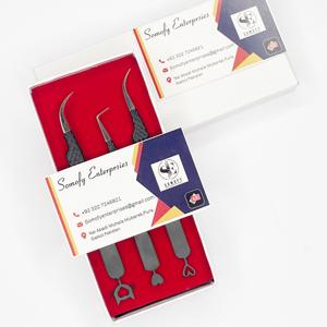 Pince à épiler d'extension de cils en microfibres avec emballage personnalisé Pince à cils volume pointu en acier inoxydable durable - Product Image 6