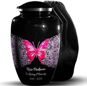 โกศผีเสื้อสำหรับงานศพของมนุษย์โกศใส่เถ้ากระดูกสำหรับผู้หญิงและผู้ชายตกแต่งโกศปะการังผีเสื้อขนาดกำหนดเองได้ - Product Image 5