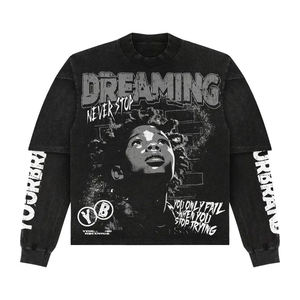 T-shirt graphique Streetwear surdimensionné pour homme avec un style urbain inspiré du hip hop cool - Product Image 1