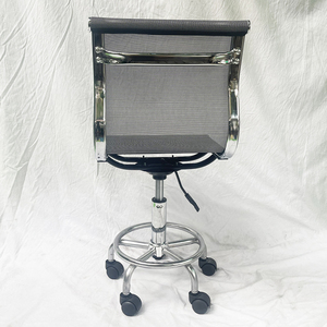 Silla Giratoria Moderna Minimalista MFA07X Gris sin Brazos, Respaldo de Malla, Altura Ajustable, Fabricada con Madera Contrachapada, Espuma y Tela para Uso Doméstico - Product Image 5
